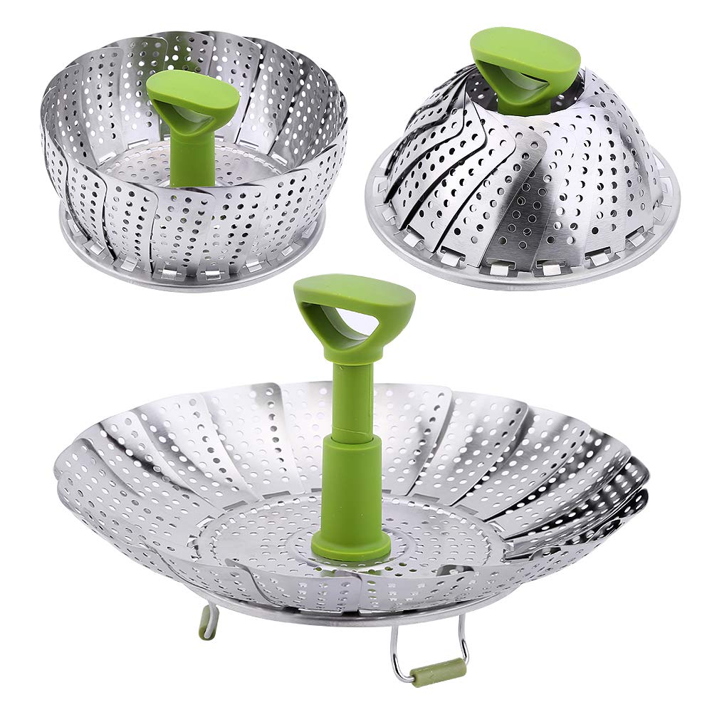 Stainless Steel Collapsible Vegetable Steamer Basket - Adjustable 7.1