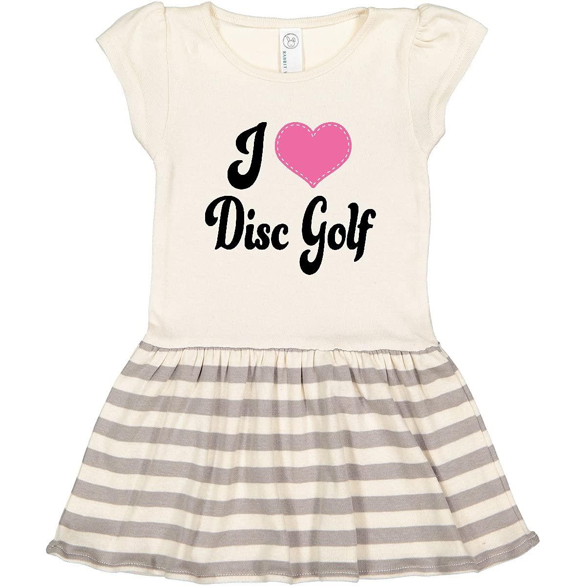 Inktastic I Love Disc Golf Toddler Dress - Cute & Comfortable Baby Girl Outfit for Playtime, Daycare & Family Activities