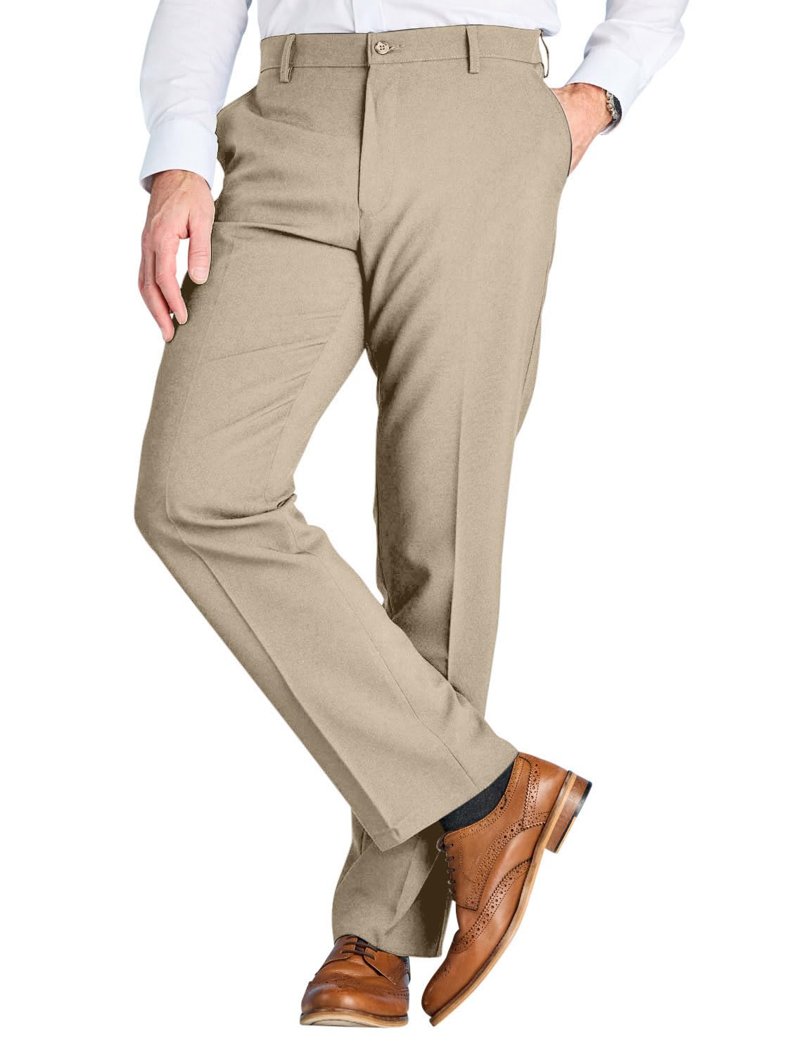Classic Men's Dress Pants with Slant Pockets - Formal Office Wear & Business Attire for Professional Men