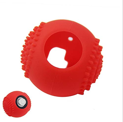 Premium Silicone Anti-Slip Protective Case Cover for Nintendo Switch Poke Ball Plus - Non-Slip Grip, Shockproof Design, Perfect for Pokemon Let's Go Pikachu & Eevee (Red) - Ideal for Gaming, Travel & Collectible Display