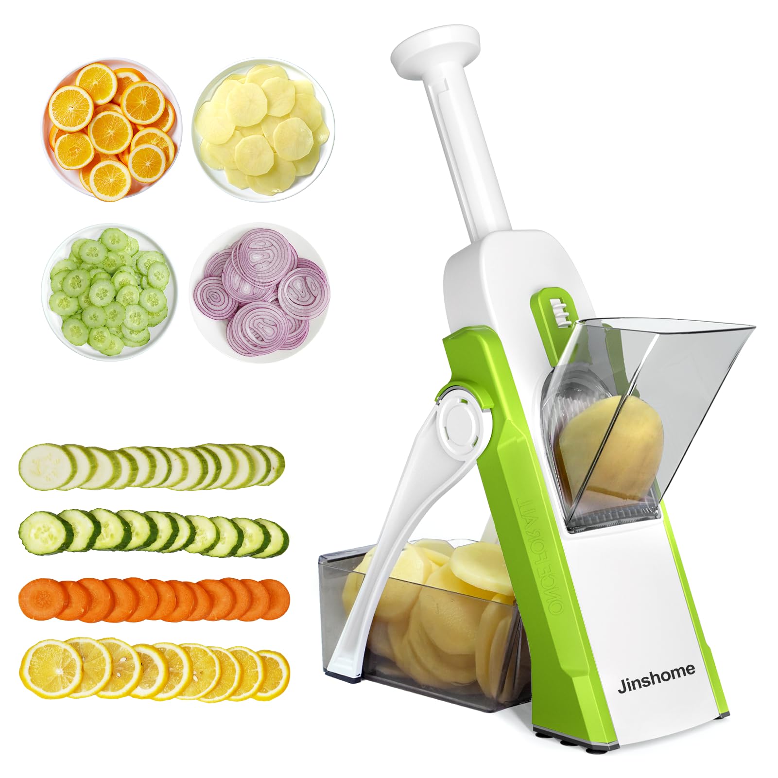 Premium Mandoline Slicer for Kitchen - Adjustable Thickness Vegetable & Potato Chip Cutter - Safe Stainless Steel Blade for Fast Slicing - Ideal for Salads, Chips, Garnishes & Meal Prep