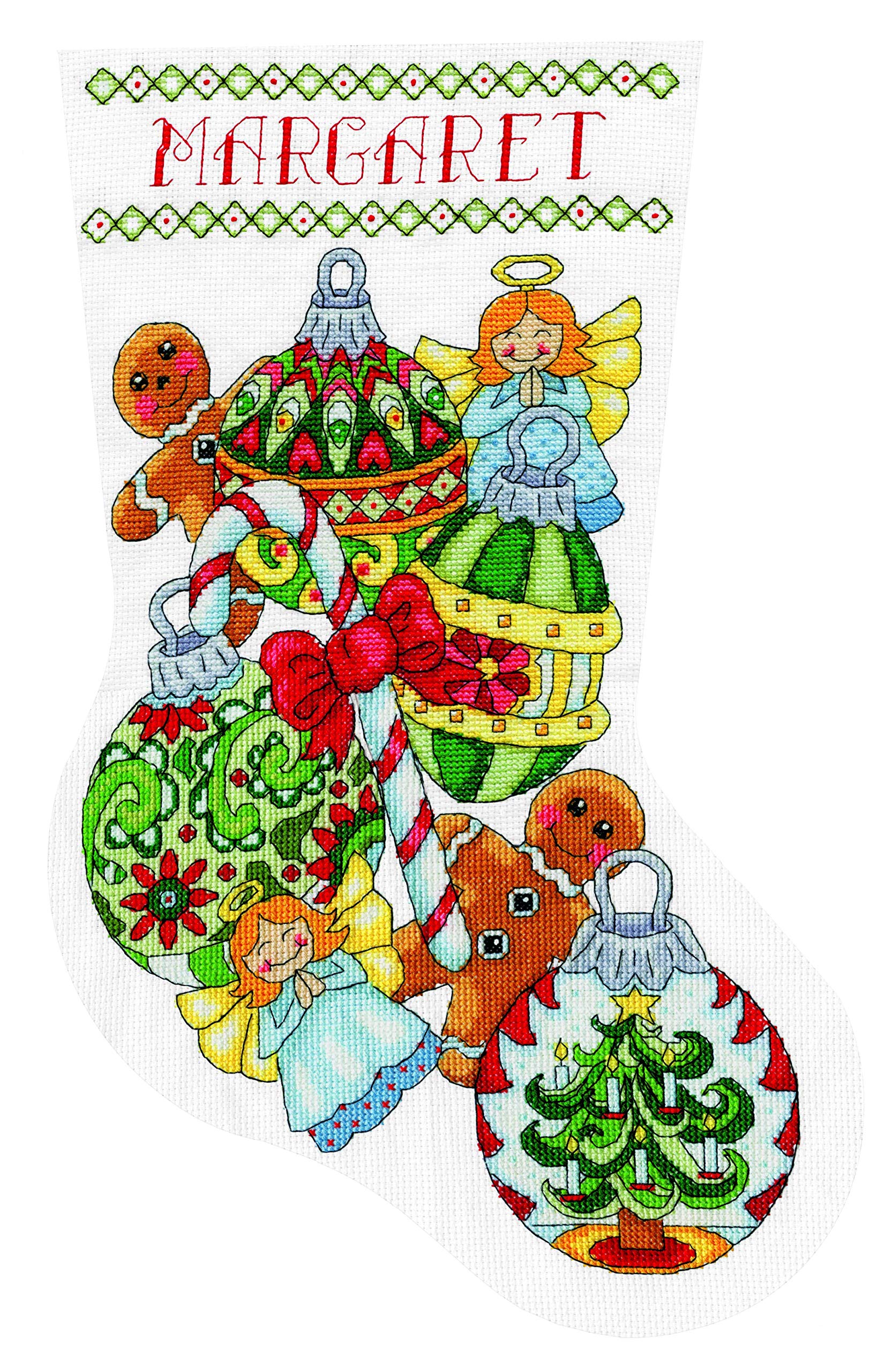 Design Works Crafts Cross Stitch Stocking Kit - DIY Christmas Stocking Embroidery Set with Patterns & Threads - Perfect for Holiday Decorations & Handmade Gifts