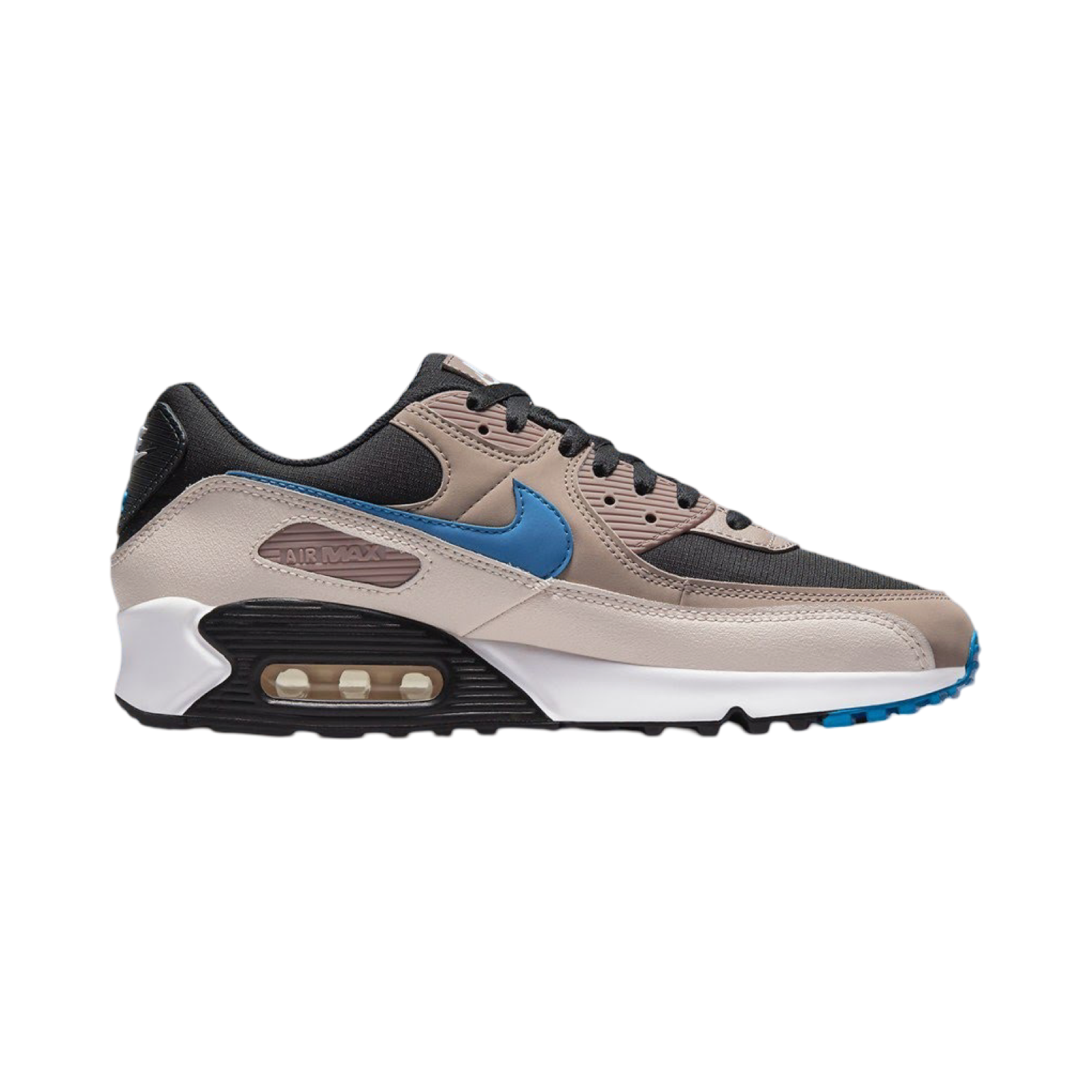 Nike Air Max 90 Running Shoes - Men's Malt Blue Slate Black Taupe Haze Sneakers for Casual Wear, Gym & Street Fashion