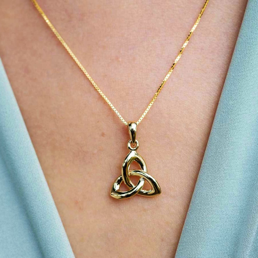 14K Gold Trinity Knot Pendant Necklace for Women - Celtic Love Knot Jewelry Gift for Anniversary, Valentine's Day & Special Occasions | Perfect for Weddings, Date Nights & Meaningful Gifts