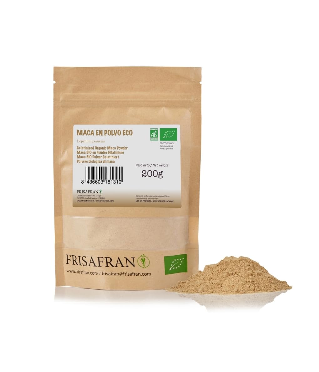 Organic Peruvian Gelatinized Maca Powder 200g | Raw Andean Maca Root Superfood | Gluten-Free Natural Energy Booster | Supports Stamina, Hormone Balance & Vitality | Perfect for Smoothies, Baking & Wellness Drinks