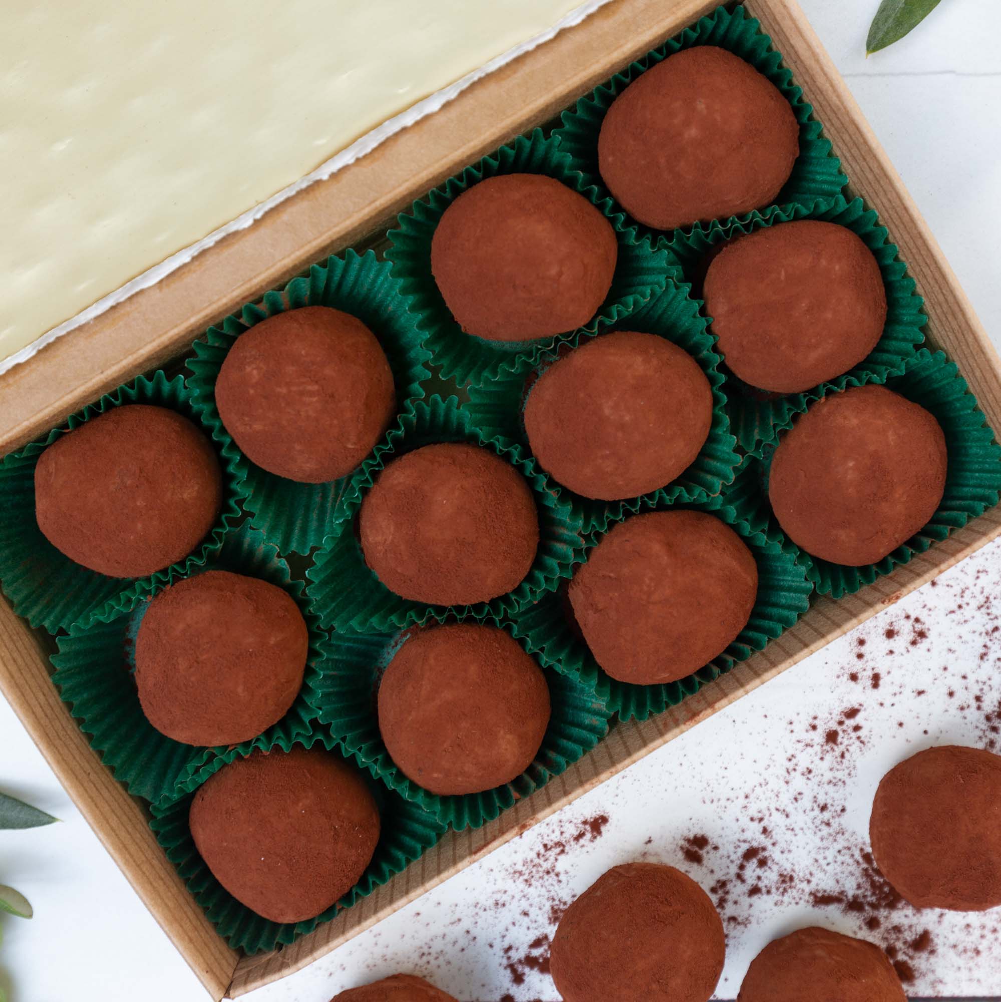Premium Dark Chocolate Olive Oil Truffles - Gourmet Vegan Dessert for Gifts, Parties & Romantic Occasions