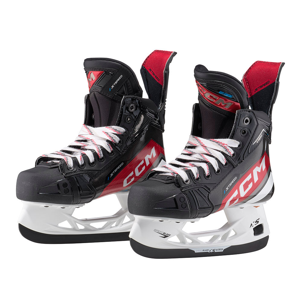 CCM Jetspeed Vibe 2023 Intermediate Ice Hockey Skates - Lightweight Performance Skates for Youth & Adult Players - Perfect for Rink Training & Competitive Games
