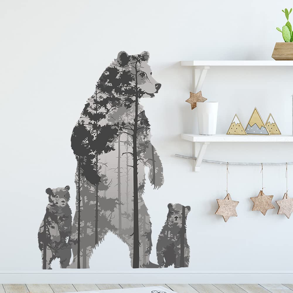 Polar Bear Wall Stickers Decals - Removable Vinyl Wall Art for Room, Living Room, Kitchen, Bedroom & Home Decor | Perfect for Nursery, Kids Room & Office Decoration