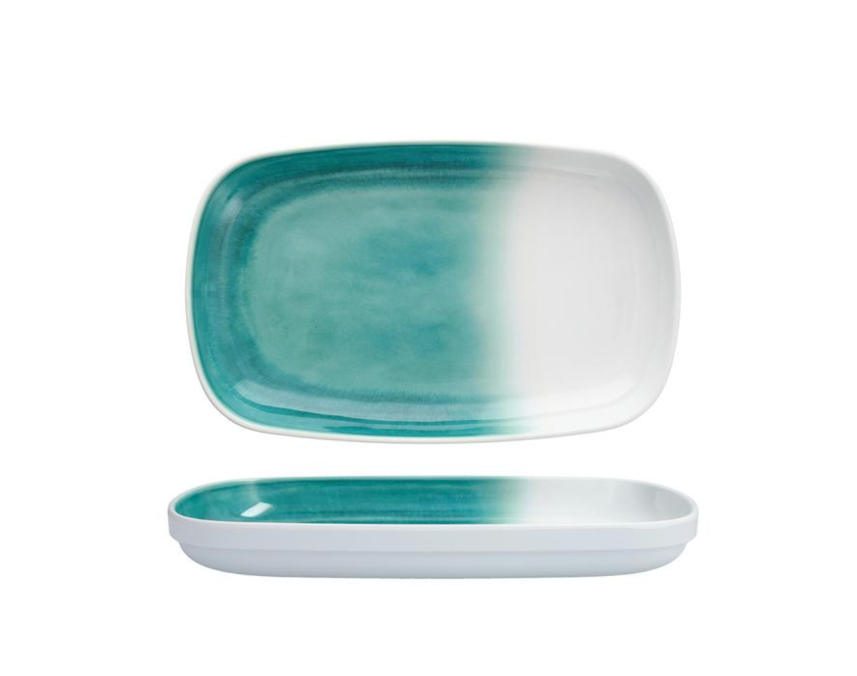 Fortessa La Côte Amalfi 11x7 Inch Small Rectangular Serving Platter - Elegant Appetizer & Cheese Tray for Dinner Parties, Entertaining & Holiday Gatherings