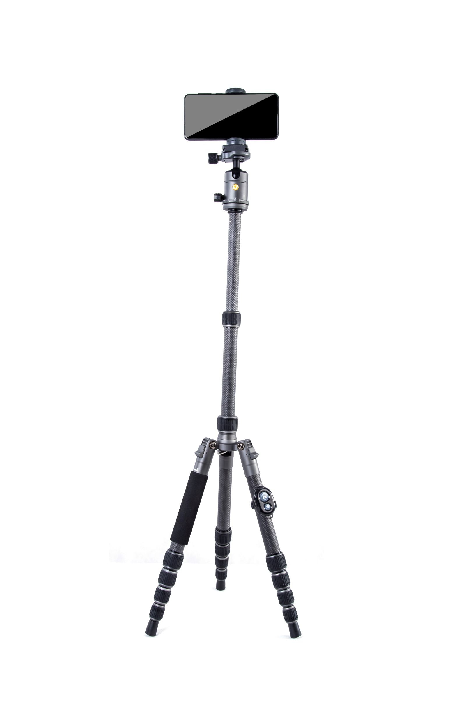 VEO 3 GO 235CB Carbon Fiber Tripod & Monopod with Ball Head - Lightweight Travel Tripod with Bluetooth Remote & SPC Technology | Perfect for Photography, Vlogging, and Outdoor Adventures