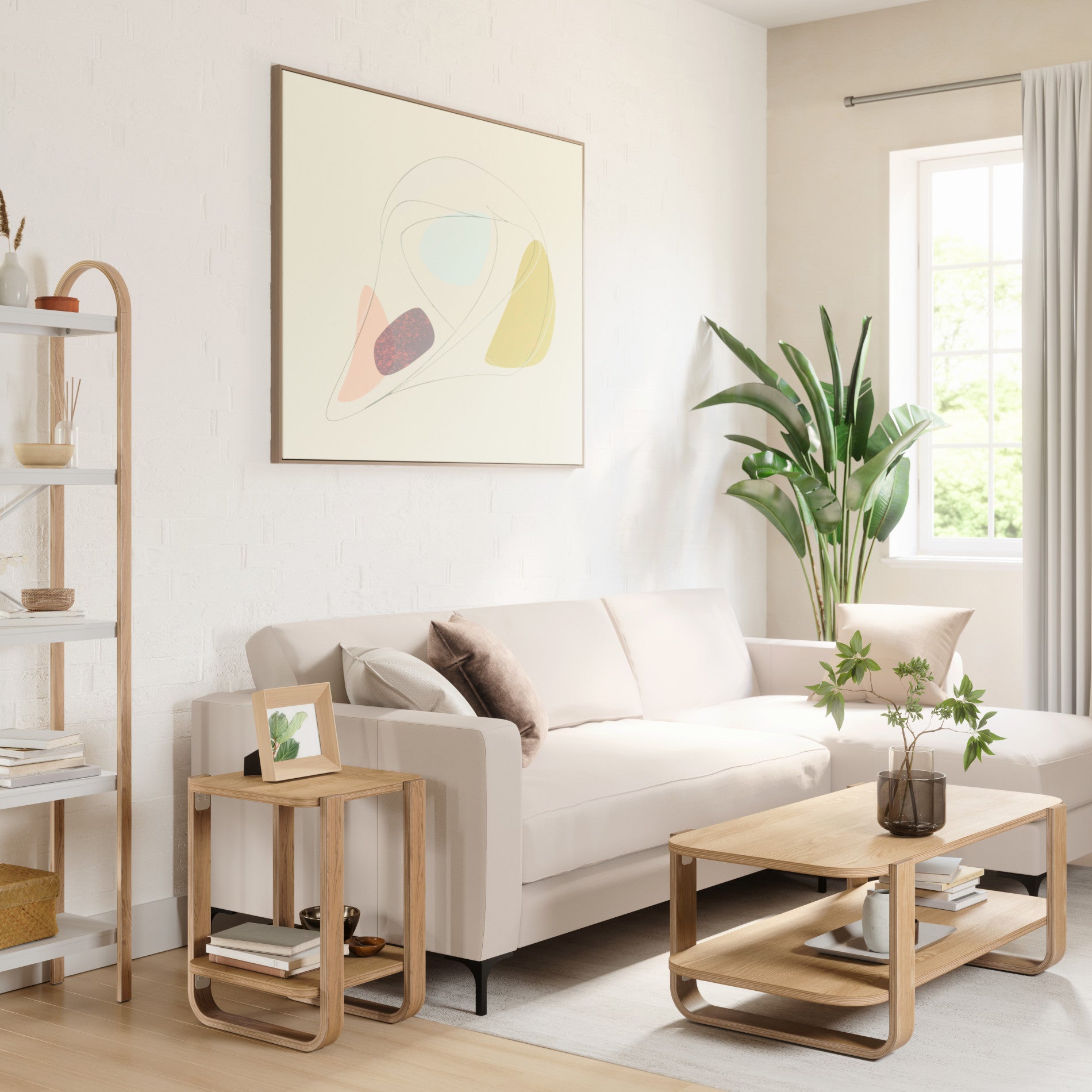 Bellwood Side Table - Modern Nightstand with Storage Shelf for Bedroom, Living Room & Office - Stylish End Table for Small Spaces