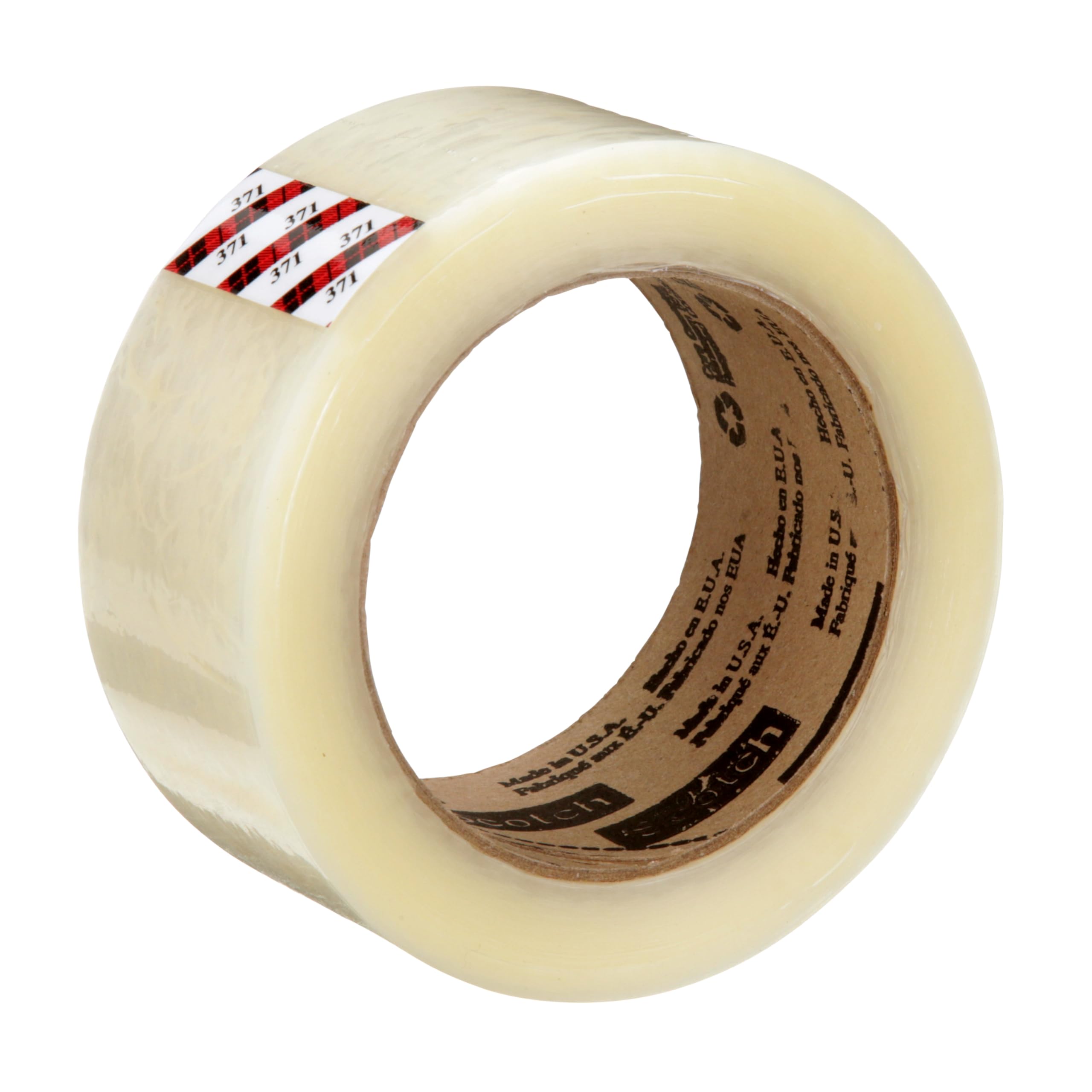 3M Scotch 371 Industrial-Grade Packing Tape - Clear 48mm x 100m - Heavy Duty Shipping Tape for Moving Boxes, Carton Sealing & Packaging - 36 Rolls - Ideal for Warehouse, E-commerce & Logistics Use