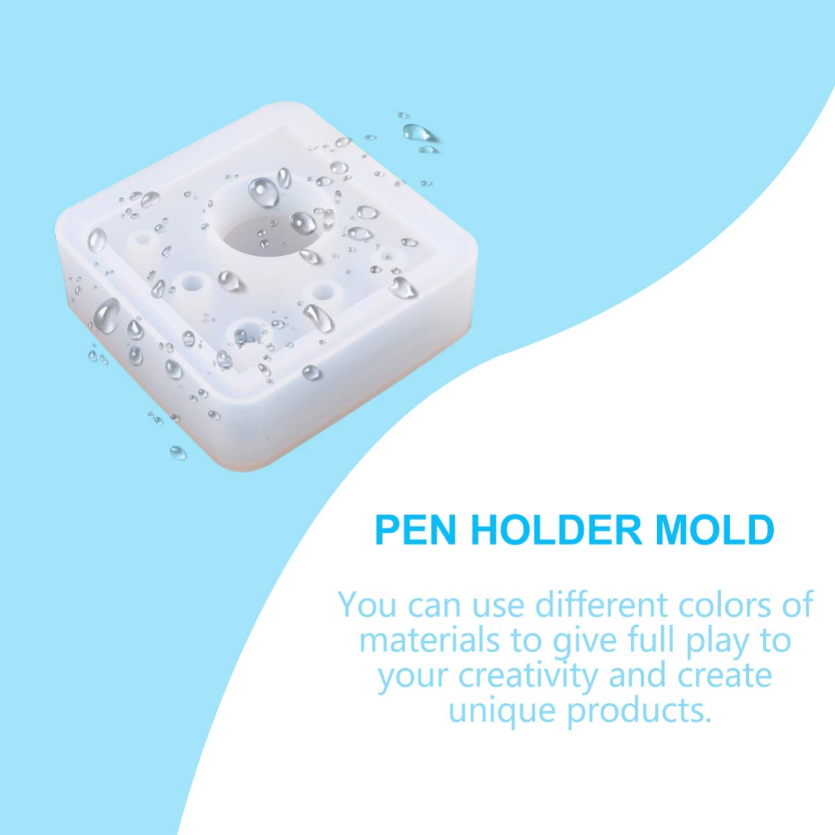 1pc DIY Silicone Pen Holder Mold - Pencil Holder Mold for Crafting, DIY Tools, and Pen Containers - Perfect for Office, School, and Home Organization