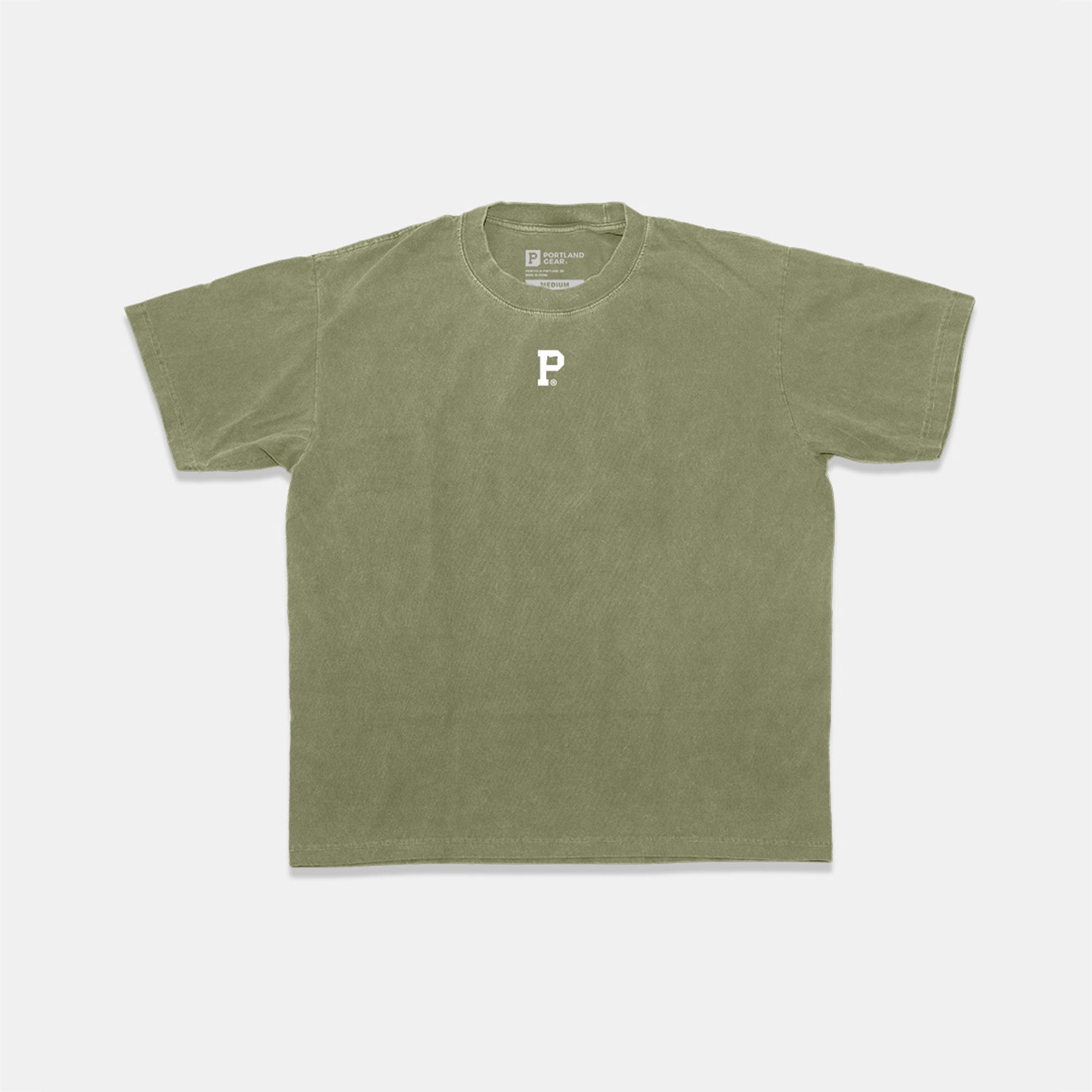 Heavy Knit Centerpiece T-Shirt in Moss Green - Soft Casual Tee for Women | Perfect for Everyday Wear, Layering & Fall Outfits