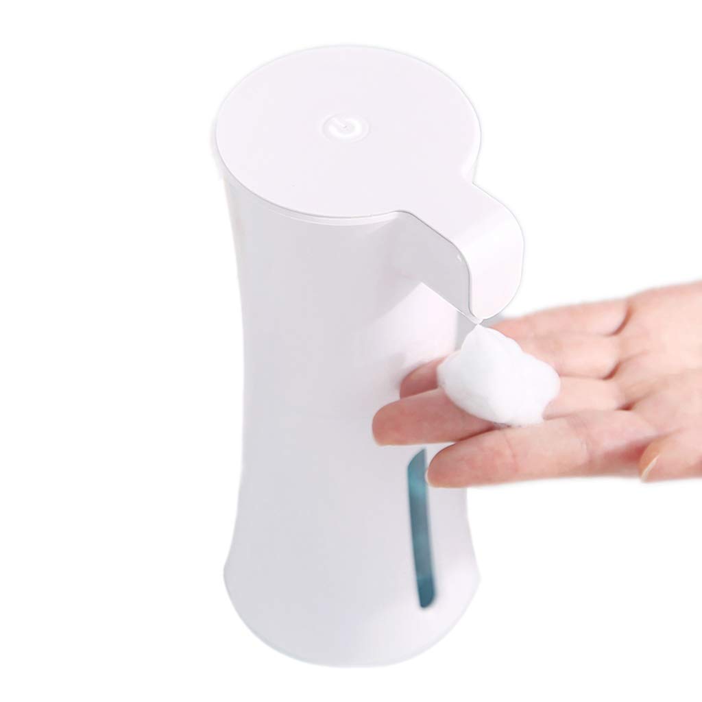Automatic Touchless Foaming Soap Dispenser - 450ml/15oz Hands-Free Liquid Soap Pump for Kitchen & Bathroom, White - Perfect for Germ-Free Hand Washing in Homes, Restaurants, and Offices