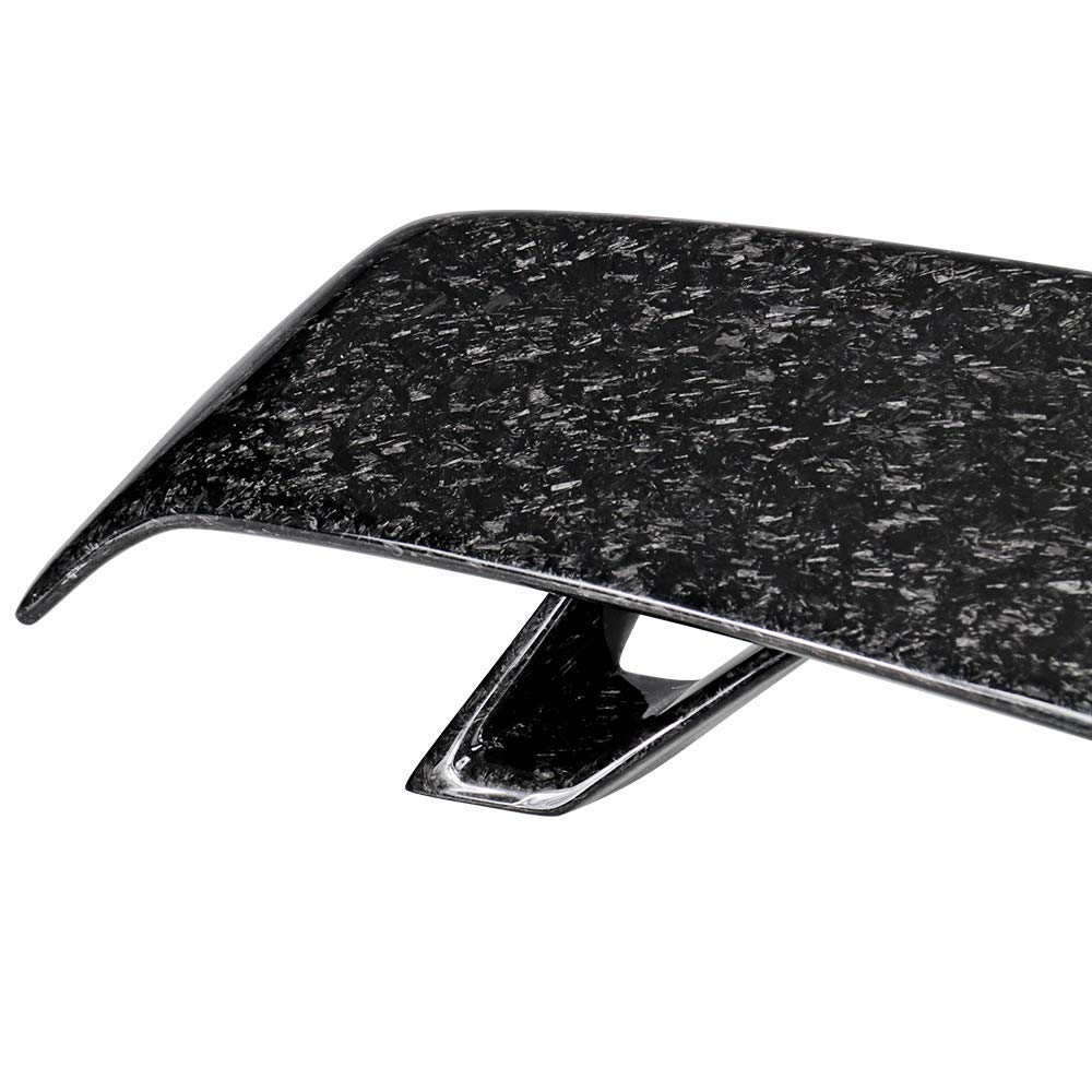 IKON MOTORSPORTS Universal Trunk Spoiler - Forged Carbon Fiber Rear Wing Lip Tail Roof Trim Deck Lid for Cars & SUVs | Enhances Aerodynamics & Style for Racing & Street Performance