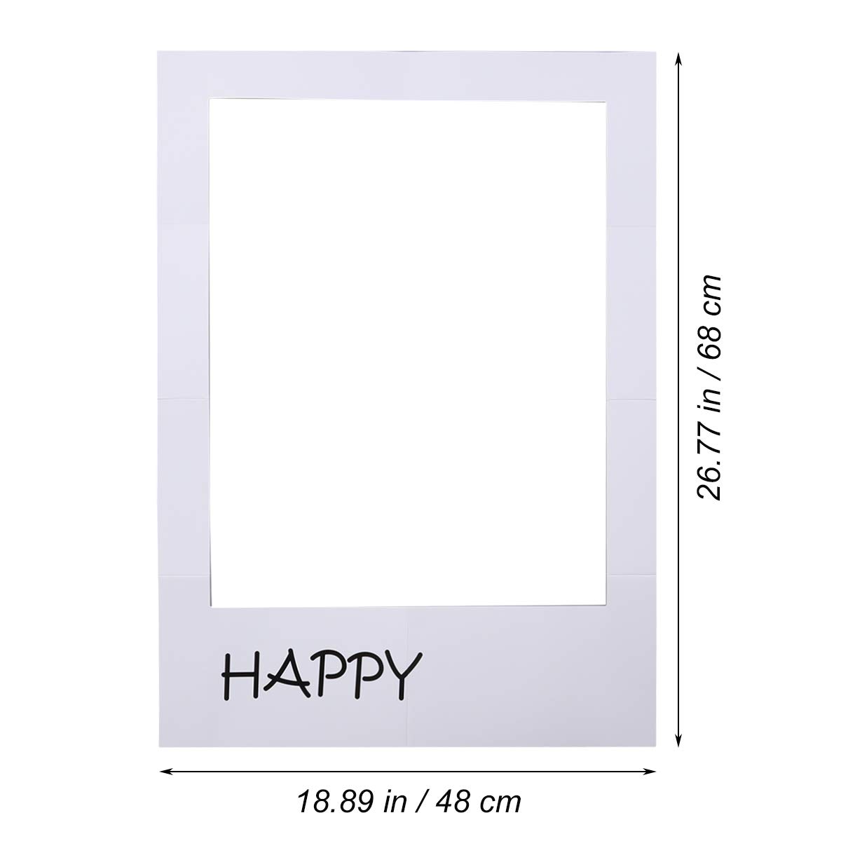 LUOEM Happy Birthday Party Photo Frame Prop - DIY Paper Picture Frame Cutouts for Photo Booth Decorations | Perfect for Birthday Parties, Baby Showers & Celebrations