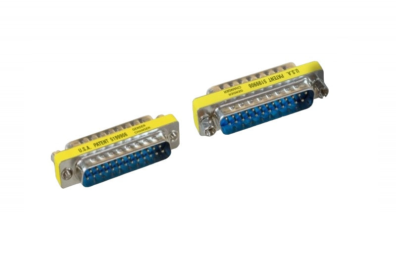 DB25 Male to Male D-Sub Serial Mini Gender Changer Coupler Adapter (6-Pack) - Perfect for Computer, Printer & Industrial Equipment Connections