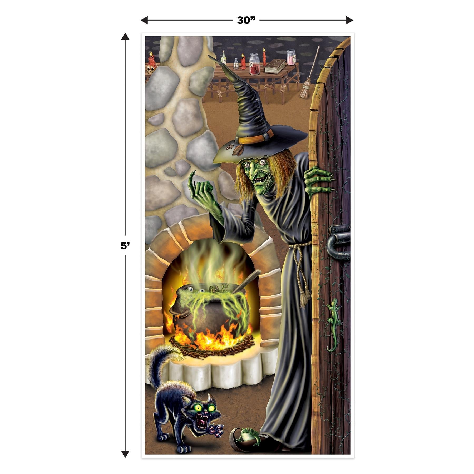 12 Pack Halloween Witch's Brew Door Cover Decorations - Spooky Party Decoration for Halloween Party, Haunted House, Classroom & Home Decor