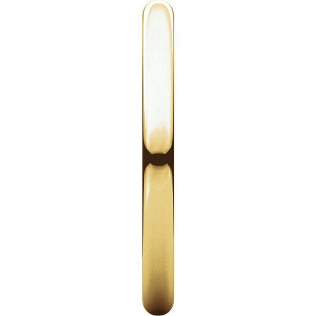 14K Gold 2mm Half Round Lightweight Wedding Band for Men – Perfect for Everyday Wear, Anniversaries & Special Occasions