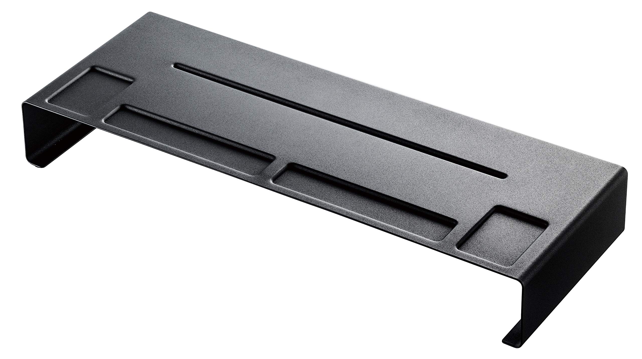 YAMAZAKI Alloy Steel Monitor Stand - Black, Standard Size for Home & Office Workspace Organization