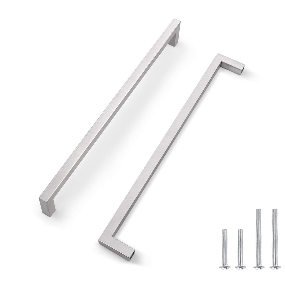 Stainless Steel Cabinet Handles 20 Pack - 10 Inch (256mm) Modern Kitchen Cabinet Pulls with 3 Inch Hole Center - Durable Drawer Handles for Bathroom, Bedroom, Wardrobe & Cupboard - Perfect for Home Renovation & Furniture Upgrade