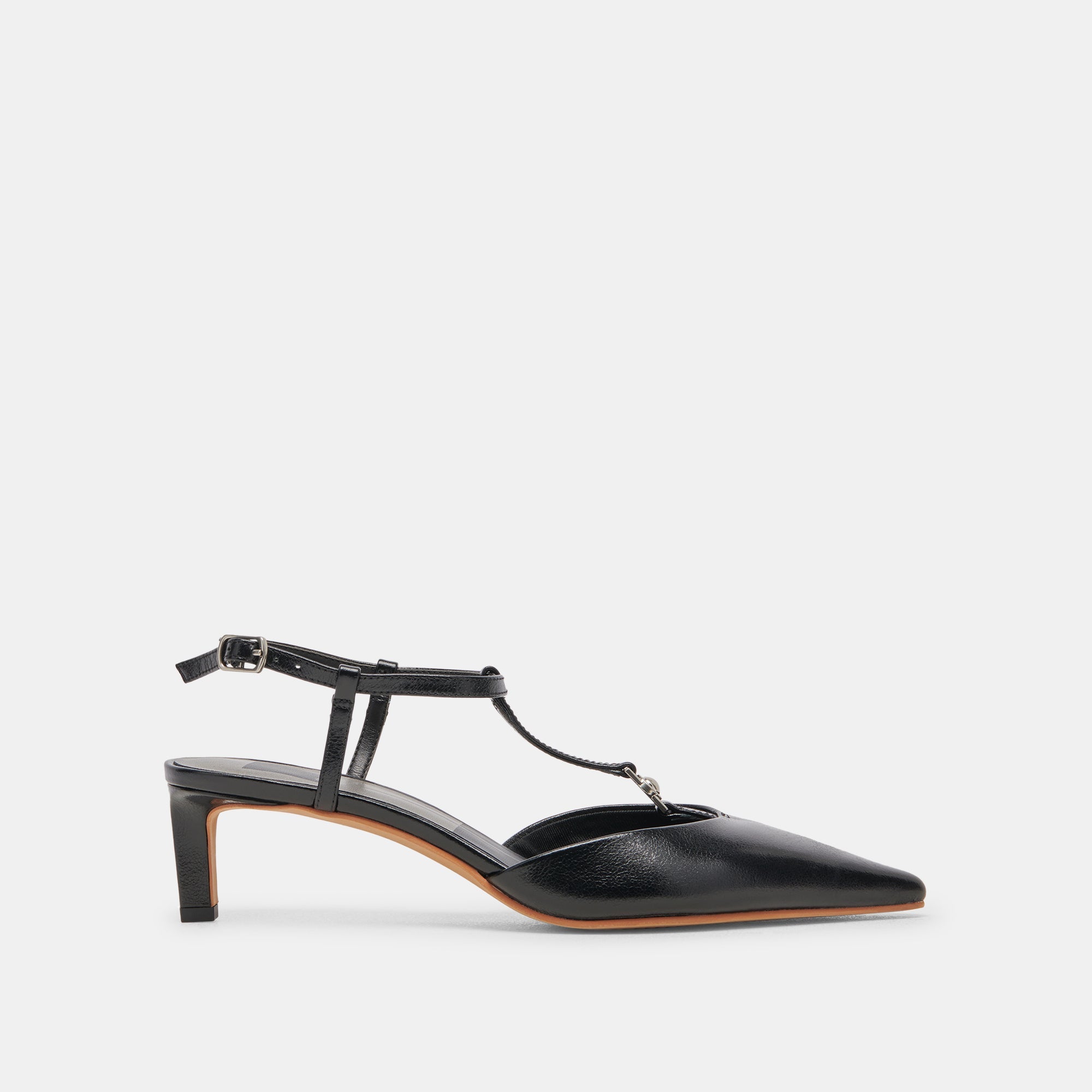 LAVON Black Leather High Heels for Women - Stylish & Comfortable Dress Shoes for Parties, Weddings & Evening Events