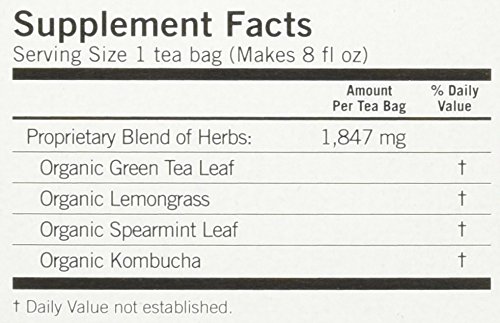 Yogi Herbal Green Tea Kombucha - Organic Detox Tea with Antioxidants (16 Tea Bags) | Perfect for Morning Boost & Relaxation