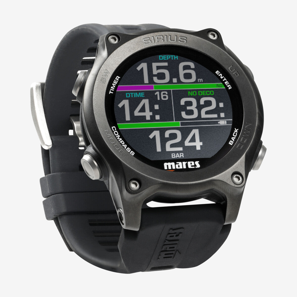 Mares Sirius Dive Watch - Professional Scuba Diving Watch for Men & Women - Waterproof 200M, Stainless Steel Case, Unisex Design - Perfect for Deep Sea Diving, Snorkeling & Water Sports