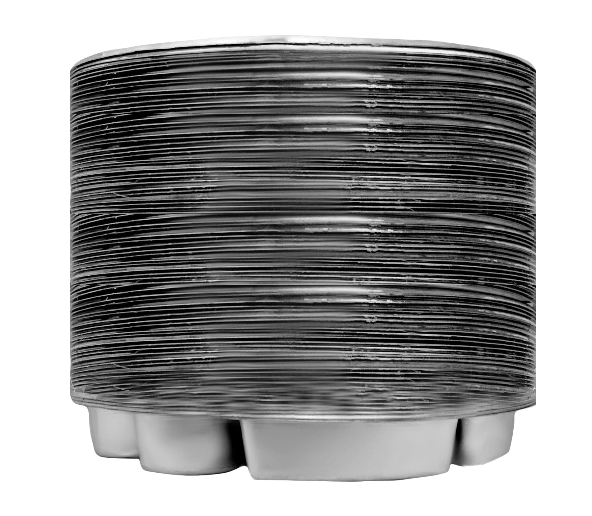 200 Pack 9-Compartment Silver Thali Plates for Parties, Catering & Indian Cuisine - Elegant Serving Trays for Weddings, Festivals & Large Gatherings