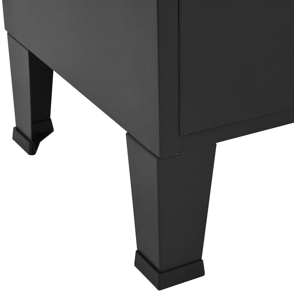 Industrial Black Bookshelf - 35.4