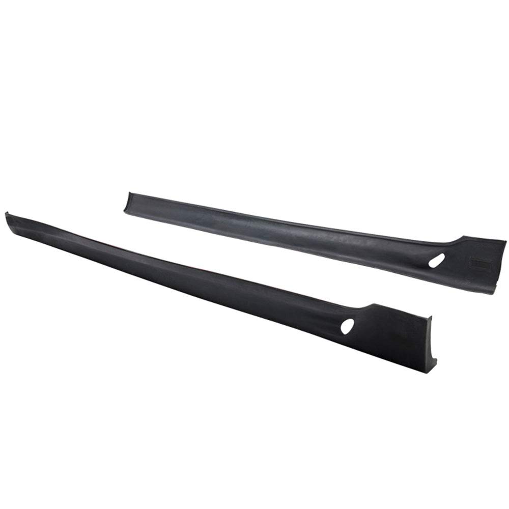 FREEMOTOR802 Side Skirts for 2004-2009 BMW E60 - A Style Unpainted Black PU Rocker Panels | Perfect for Car Customization & Body Kit Upgrades