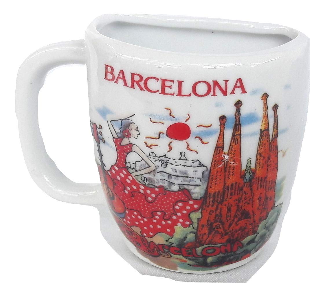Sagrada Familia Barcelona Spain Souvenir - Ceramic Fridge Magnet with Spanish Dance Design - Perfect for Travel Gifts, Home Decor & Office Accessories