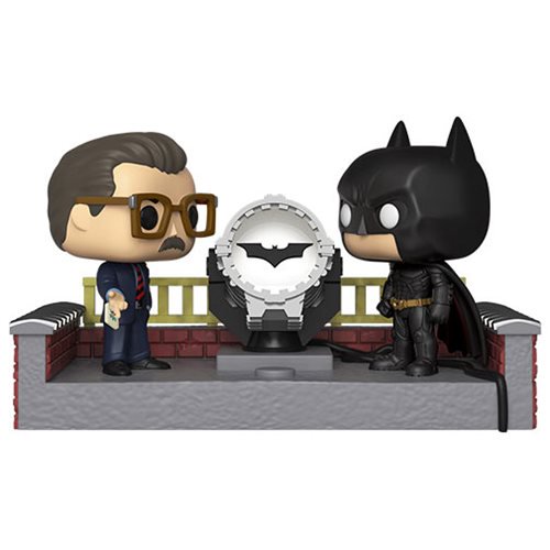 Batman 80th Anniversary Collectible Pop! Vinyl Figure with Light-Up Bat Signal - Perfect for Superhero Fans, Movie Night Decor & DC Comics Display