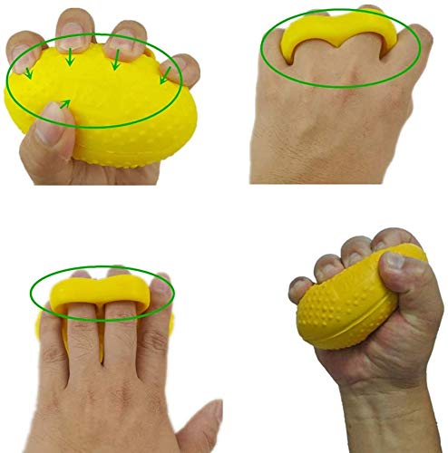 Finger Grip Ball for Stroke Hemiplegia Rehabilitation - Soft Hand Finger Strength Massage Training Equipment for Home Therapy and Recovery