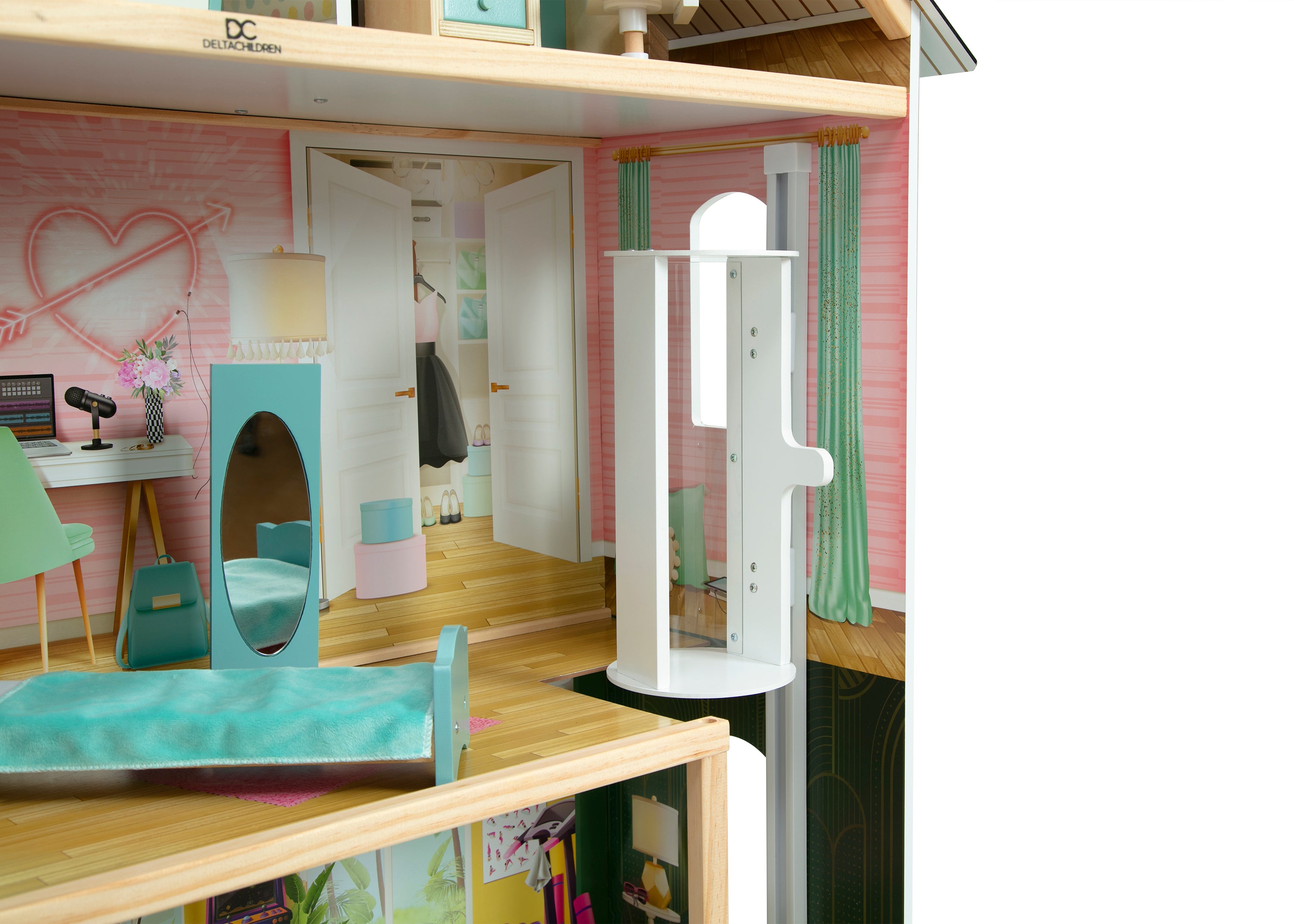 Deluxe Maui Dollhouse for Kids - Wooden Playhouse with Furniture & Accessories - Perfect for Pretend Play, Birthday Gifts & Home Decor