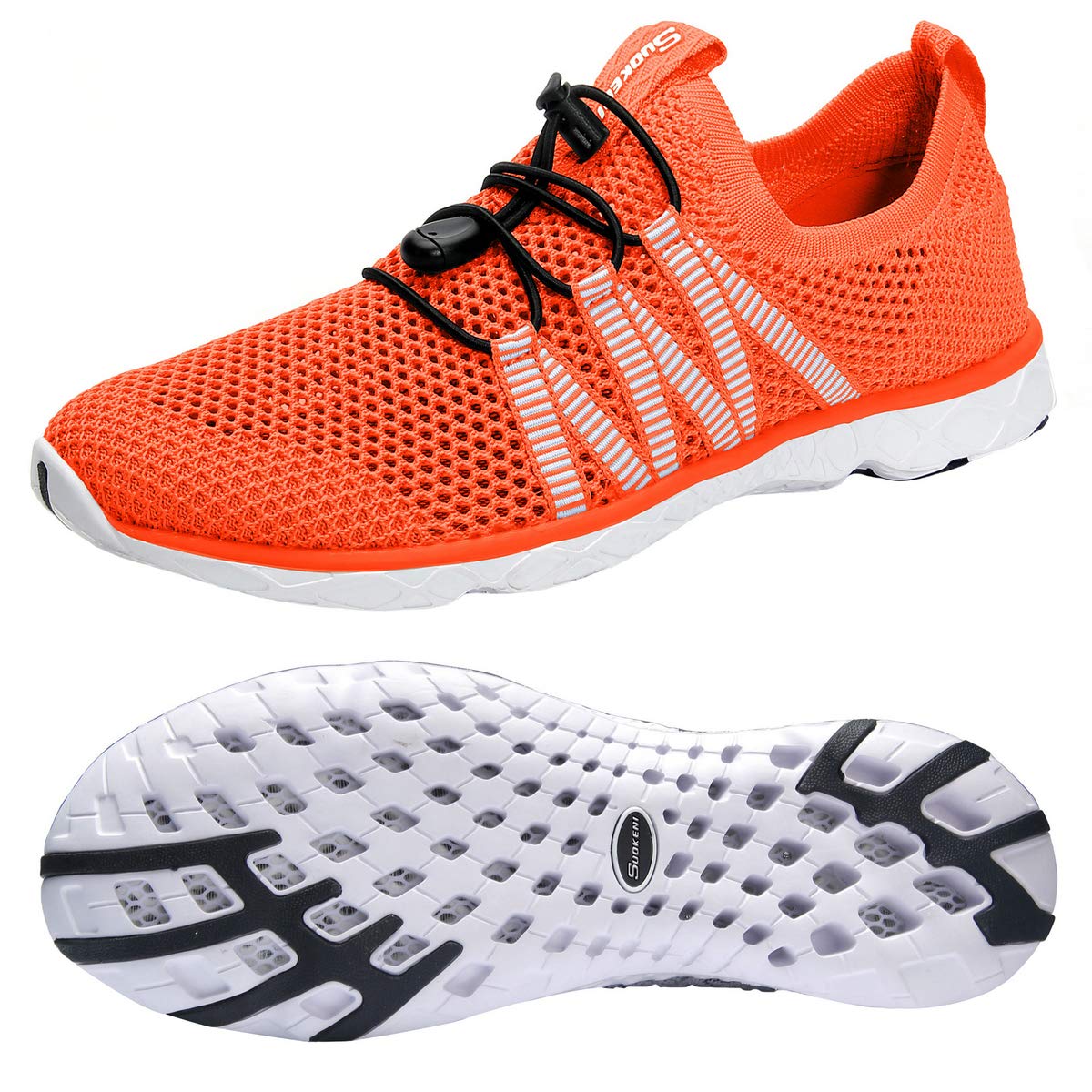 SUOKENI Men's Quick-Dry Slip-On Water Shoes for Beach, Pool, Surfing & Water Sports - Lightweight Aqua Shoes for Swimming, Boating & Outdoor Activities