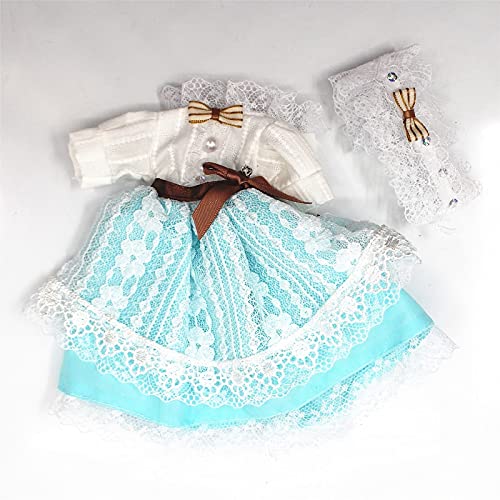 1/6 BJD Doll Clothes Set - Blue Skirt Outfit for 30cm Dolls | DIY Gift & Fashion Dress