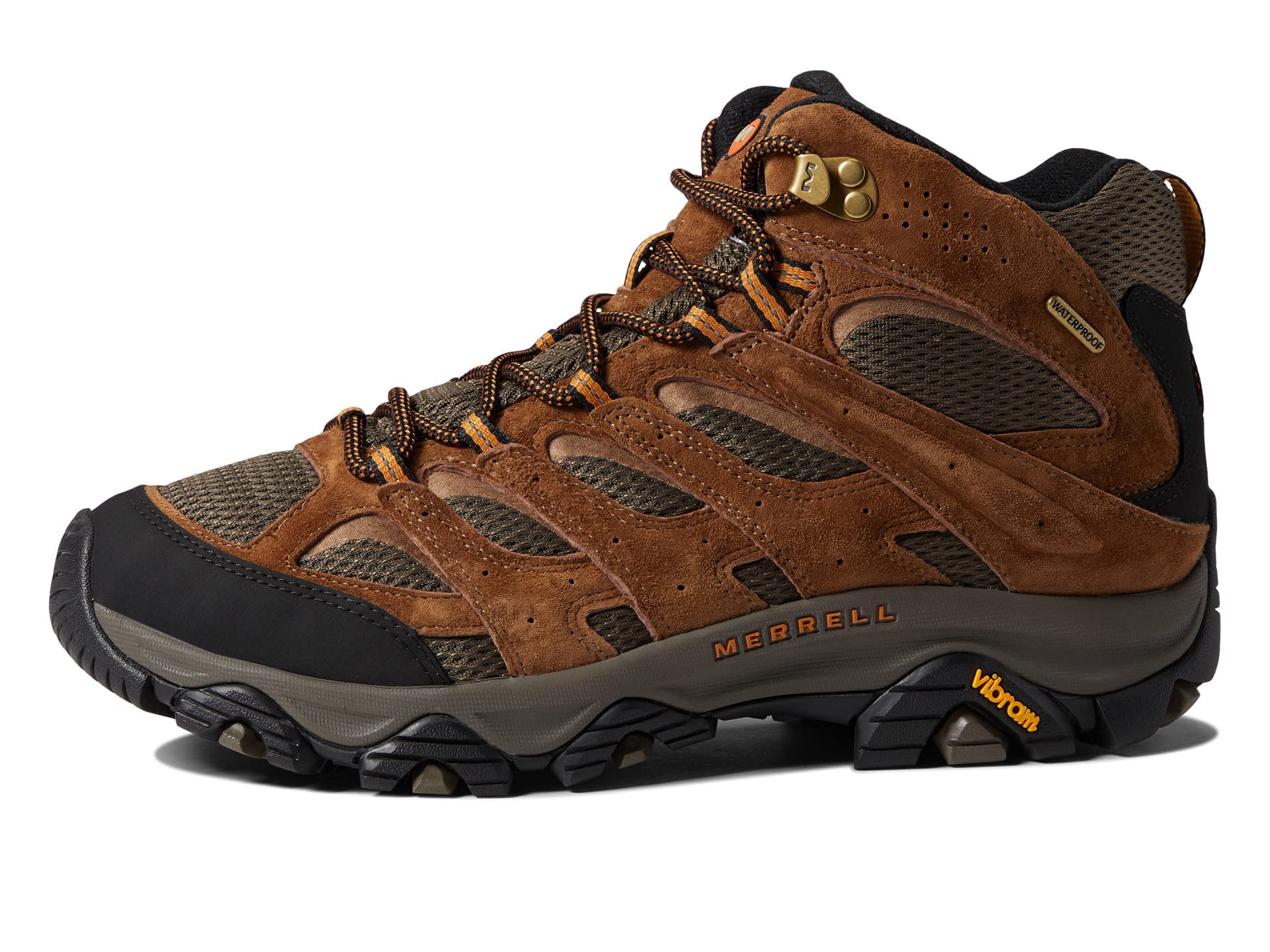 Merrell Men's Moab 3 Mid Waterproof Hiking Boots - Lightweight Outdoor Trekking Shoes for Trail Walking, Camping & Mountain Climbing