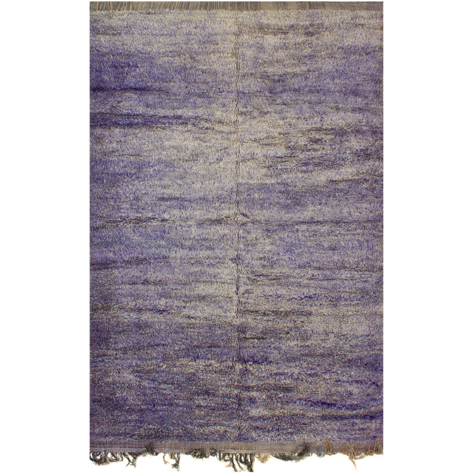 Authentic Moroccan Purple Rug - Premium Handmade Wool Carpet for Living Room & Bedroom Decor - Perfect for Boho, Farmhouse, and Modern Home Styles