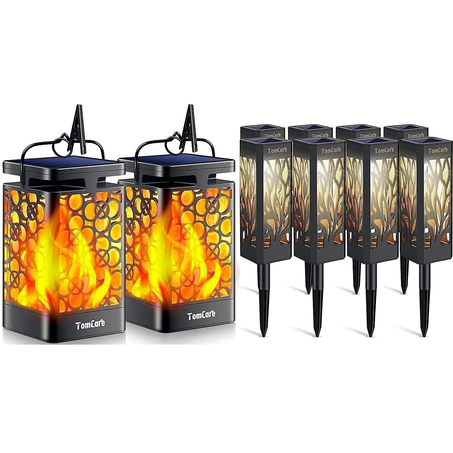 TomCare Upgraded Solar Lights - Bright Outdoor Solar Lantern & Pathway Lights for Garden, Patio, Walkway, Yard, and Camping