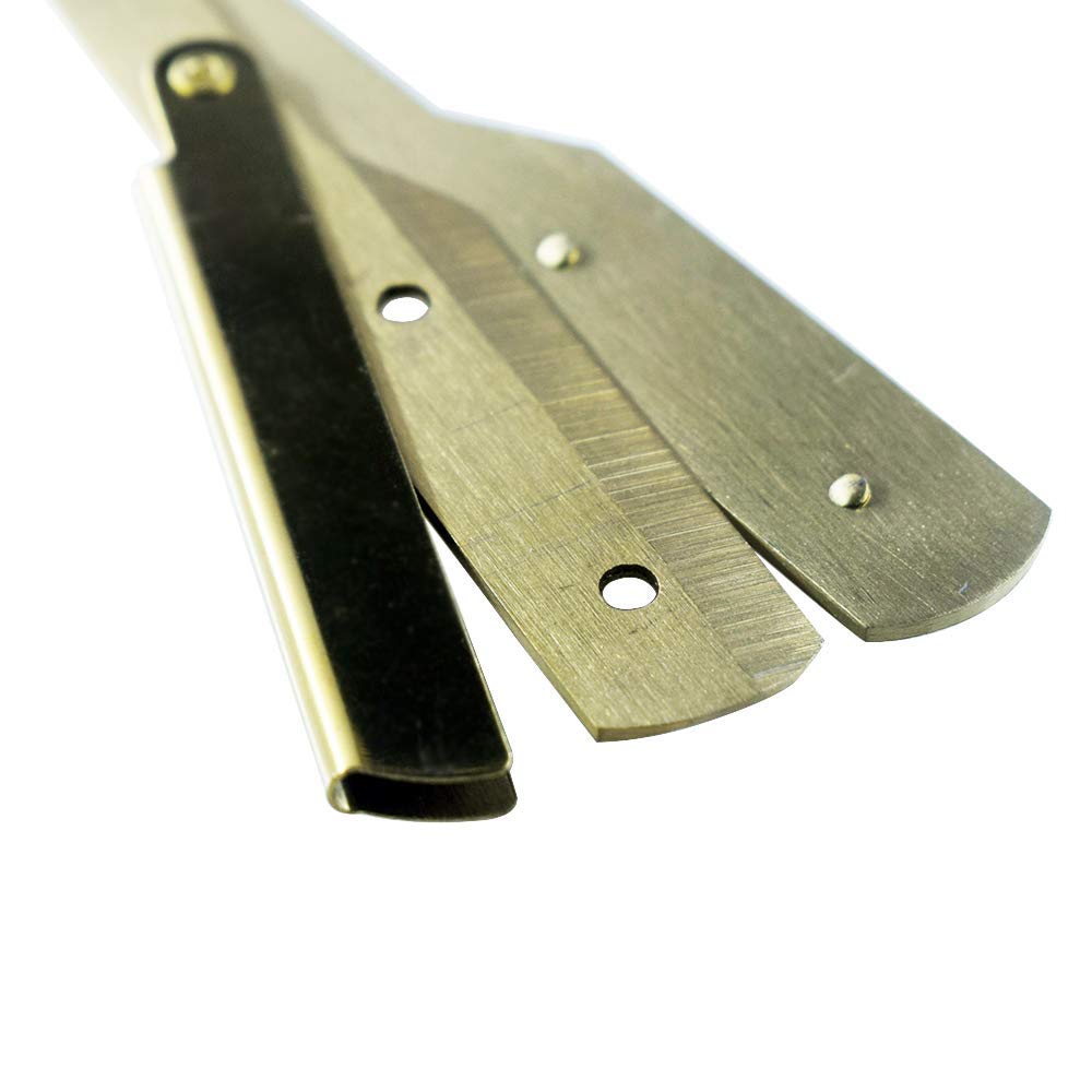 Premium Stainless Steel Straight Edge Barber Shaving Razor - Gold Folding Straight Razor with Replaceable Single Edge Blades (Fits All Double Edge Razor Blades) - Perfect for Professional Barbershops, Home Grooming & Classic Wet Shaving
