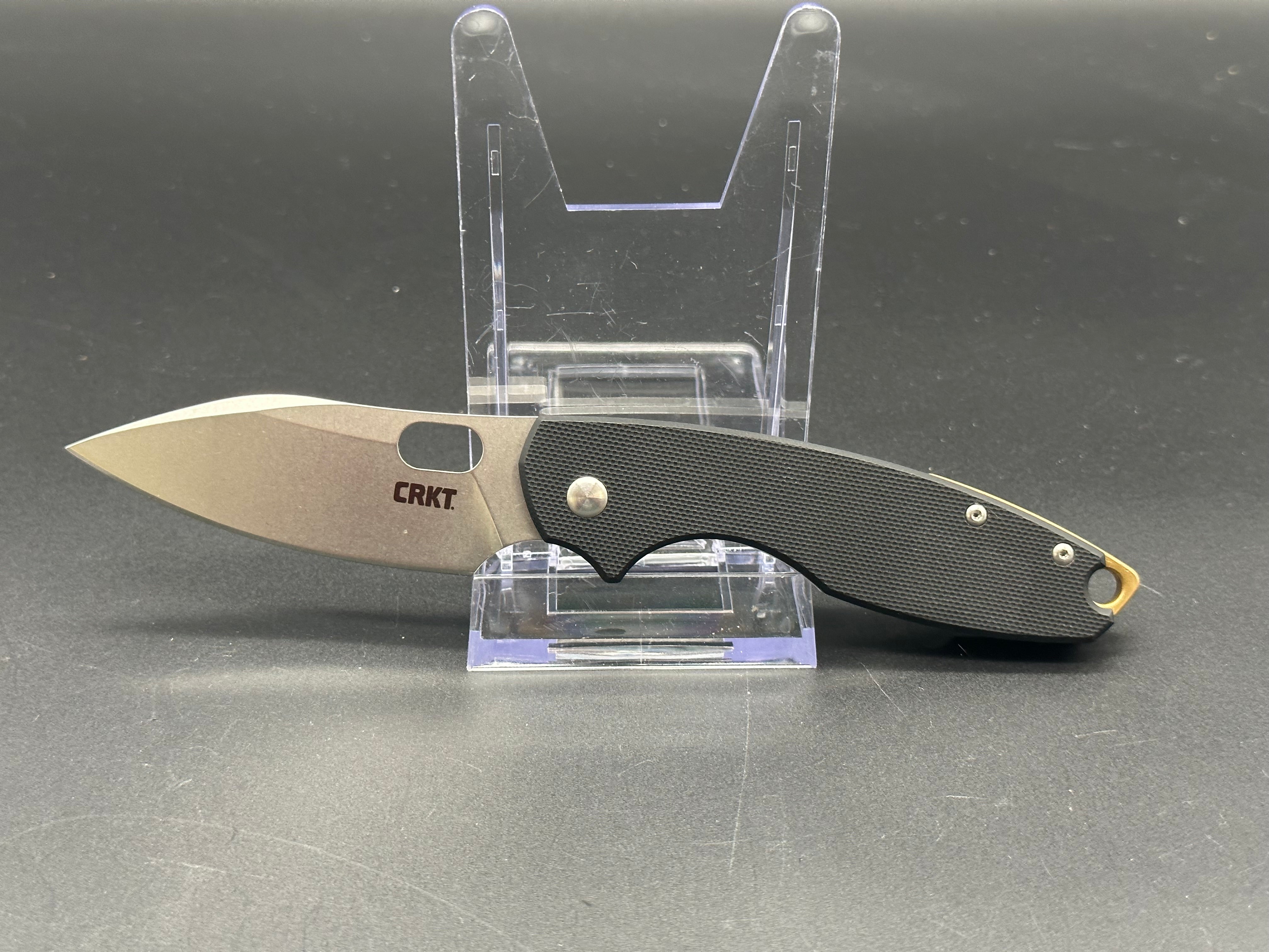 CRKT Pilar III Folding Pocket Knife - D2 Steel Blade, Black G10 Handle - EDC, Camping, Hiking & Outdoor Survival Tool