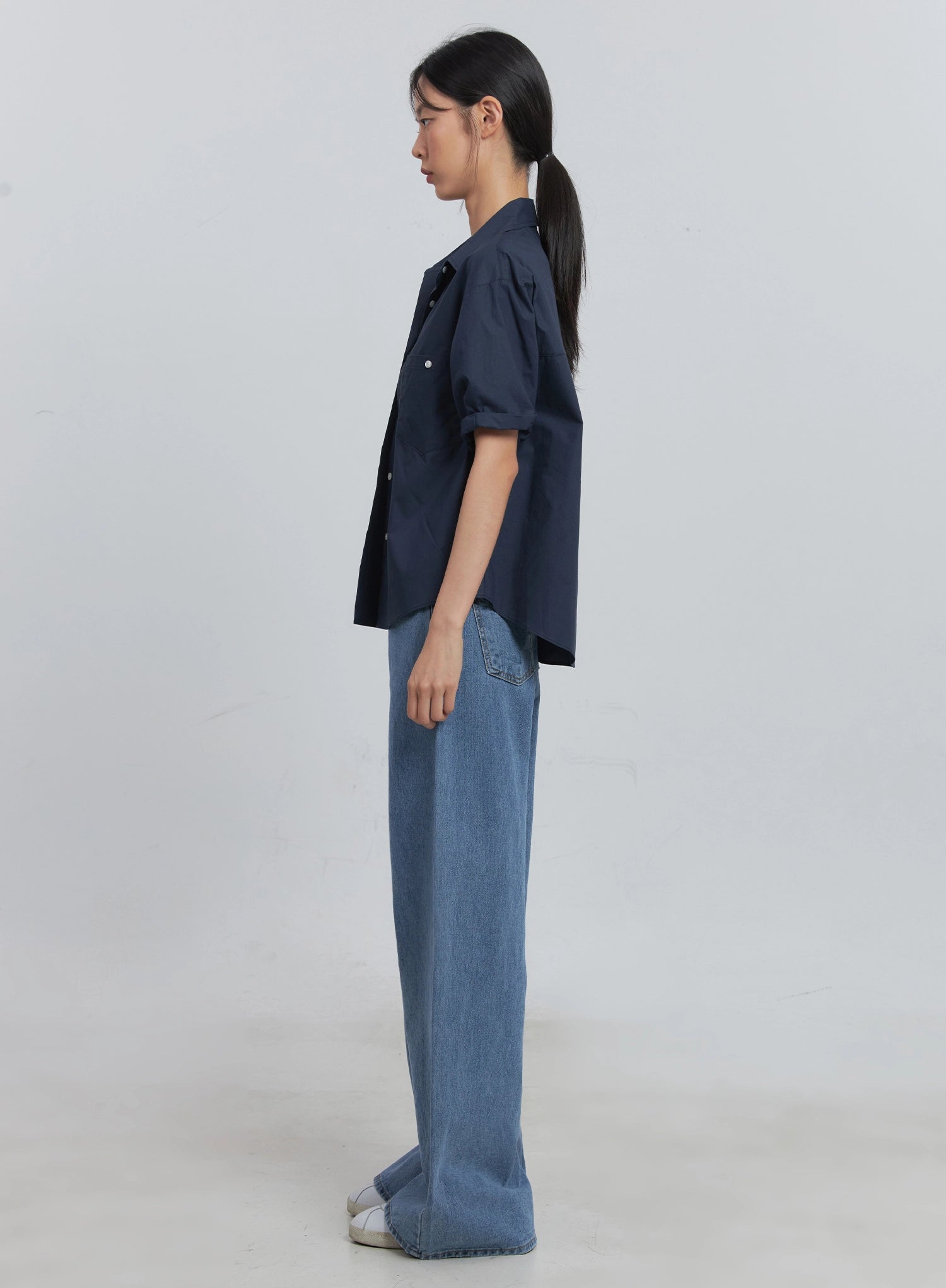 Daniela High Waisted Wide Leg Jeans for Women - Stretchy Comfort Denim Pants - Perfect for Casual Outings, Office Wear & Date Nights