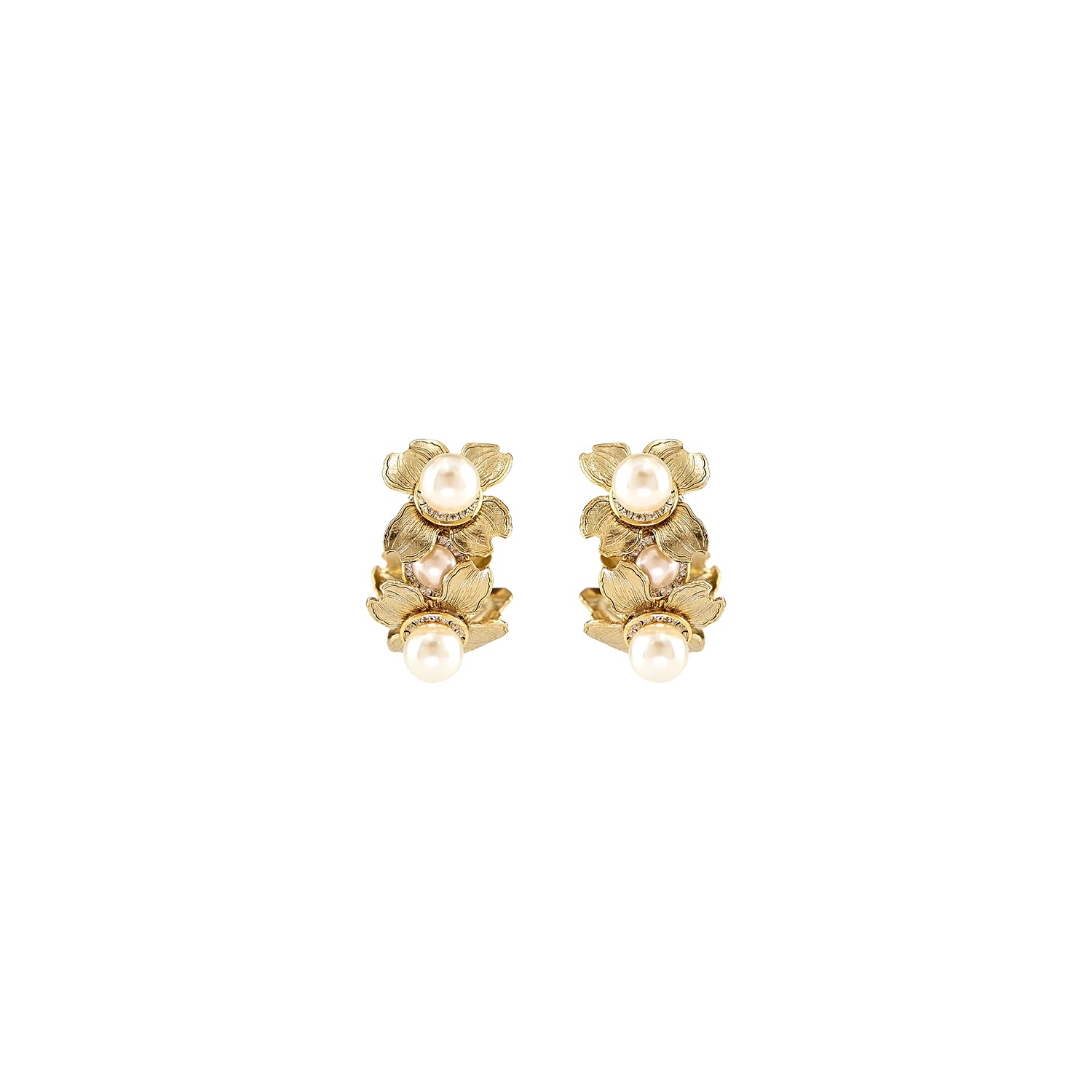 Florielle Elegant Pearl Drop Earrings for Women - Perfect for Weddings, Parties & Special Occasions