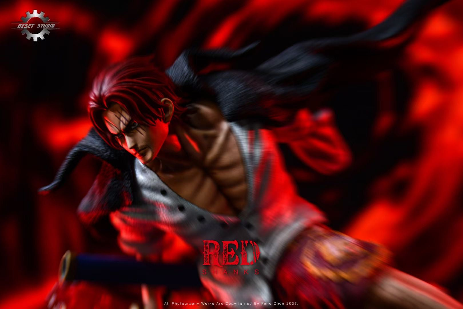 Reset Studio Red Haired Shanks Anime Figure - One Piece Collectible Action Figure for Fans, Display, and Home Decoration