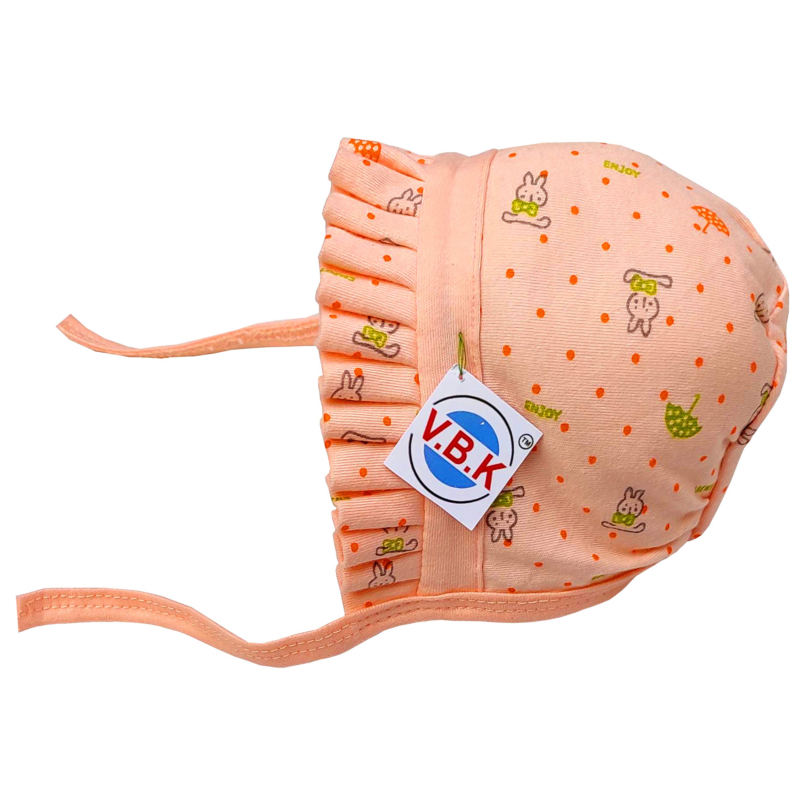 V.B.K Baby Boy & Girl Cotton Cap Hat Set (3-Pack) - Soft & Breathable for Newborns & Infants - Perfect for Outdoors, Photos & Everyday Use
