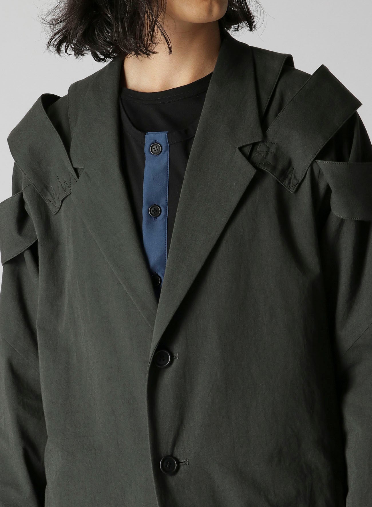Premium Cotton Twill Shoulder Epaulet Double Jacket - Stylish & Durable for Outdoor Adventures & Casual Wear