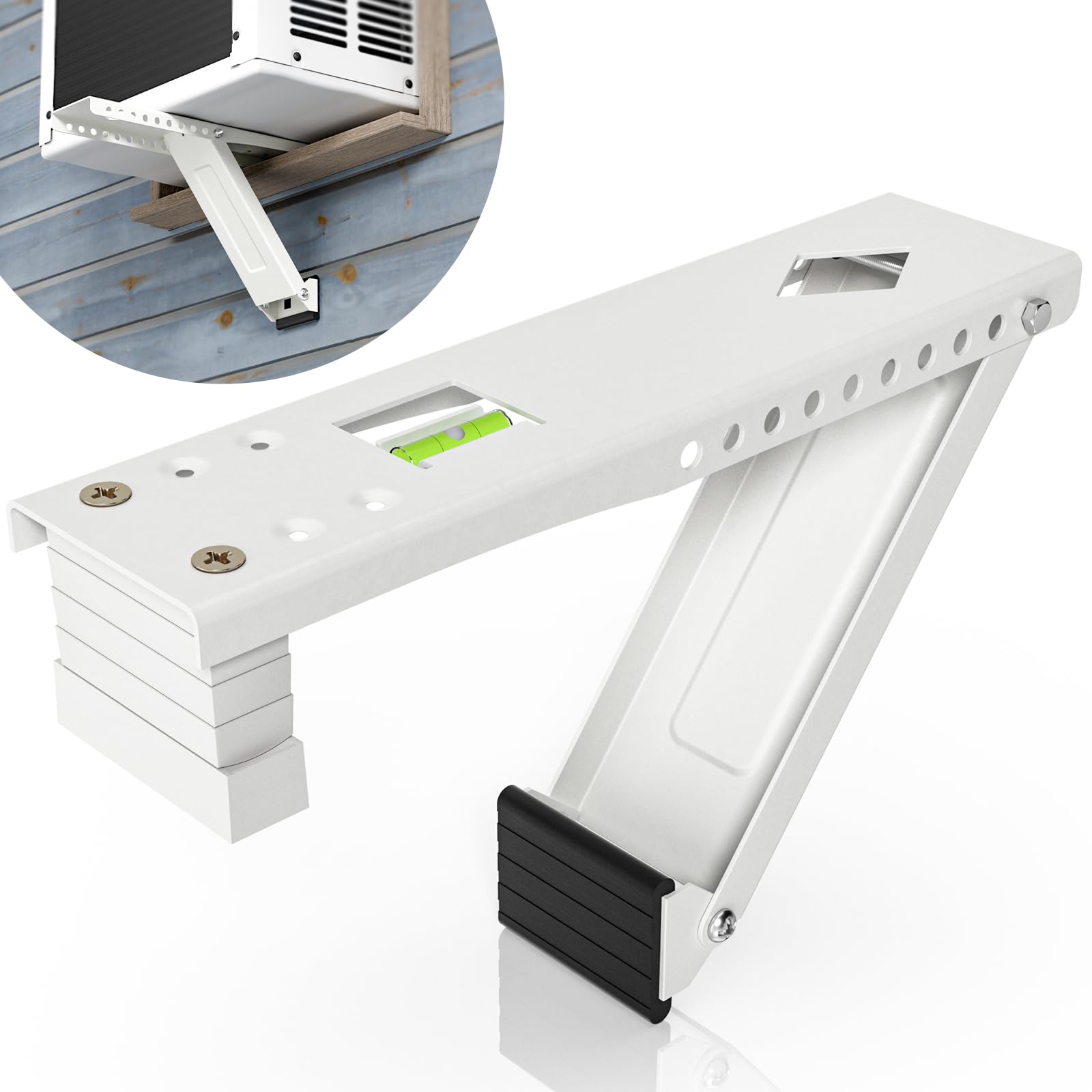 HOXHA Universal Window Air Conditioner Bracket - Heavy Duty AC Mount Support for Hung Windows (Holds Up to 85 lbs) - Perfect for Apartments, Bedrooms & Office Spaces