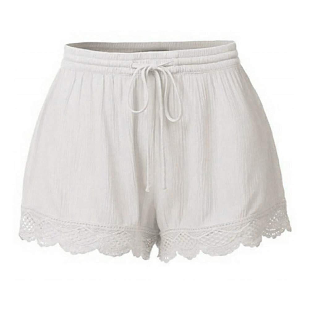 Women's Lace Patchwork Shorts - Summer Beach & Sport Wear